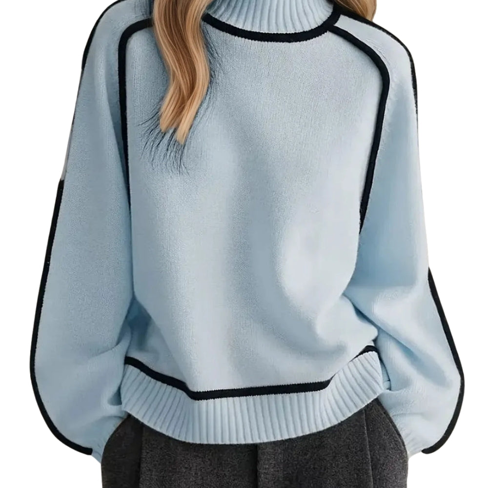Rylie | Refined Turtleneck Sweater with Contrast Trim