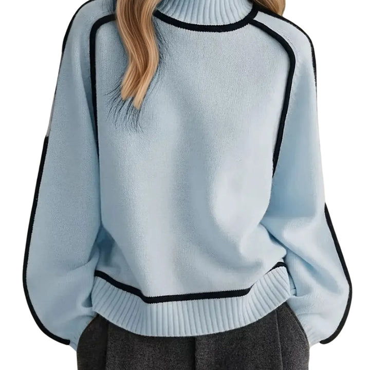 Rylie | Refined Turtleneck Sweater with Contrast Trim