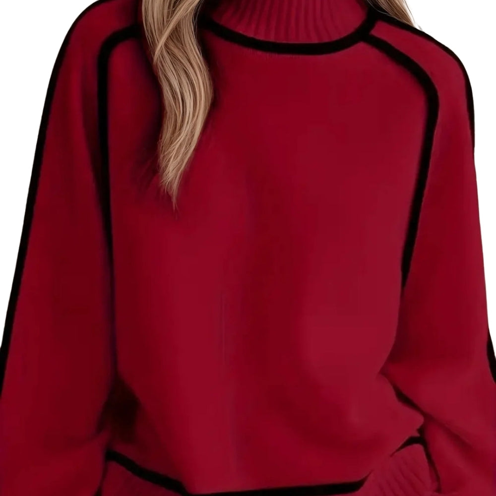 Rylie | Refined Turtleneck Sweater with Contrast Trim
