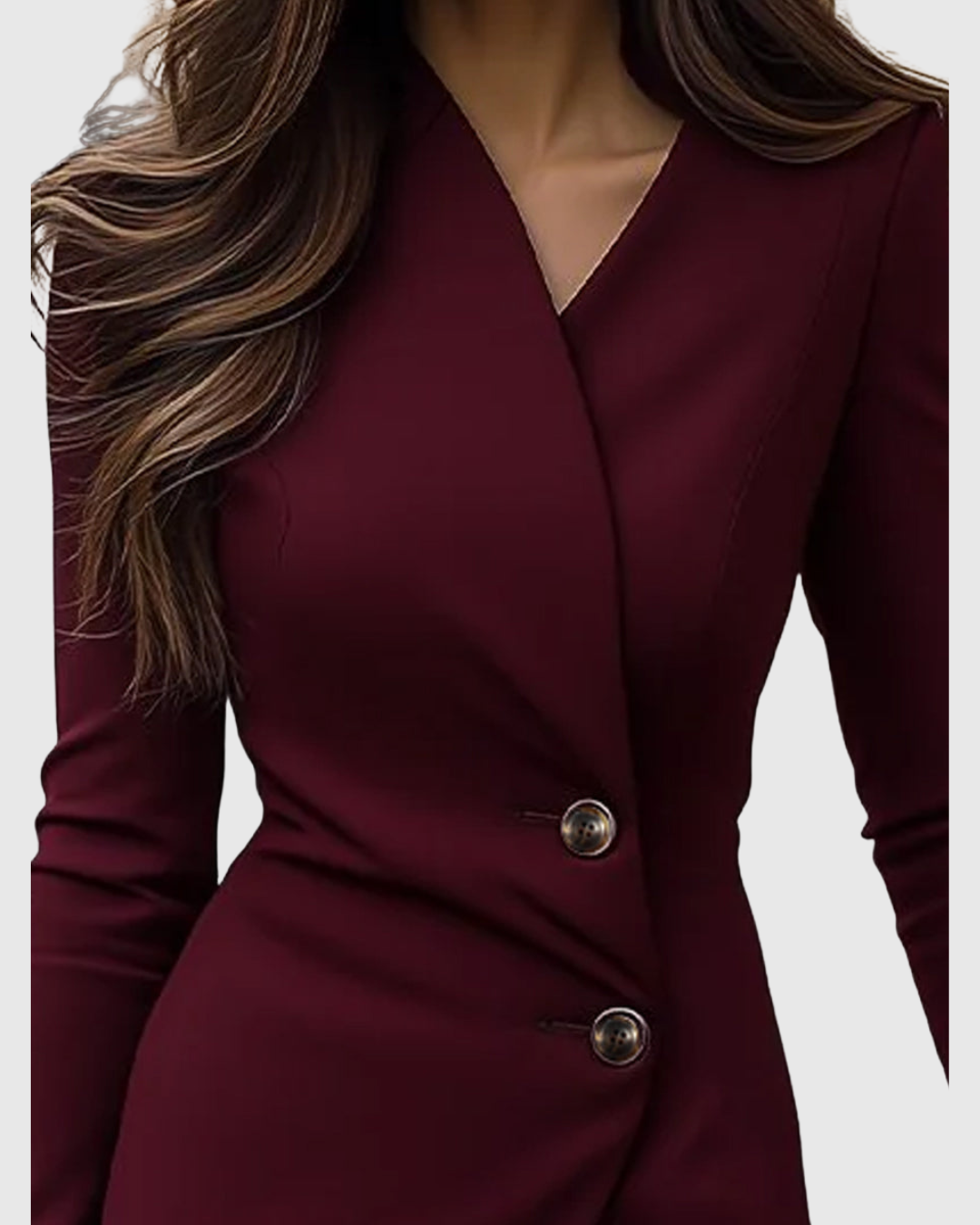 Ryloria | Structured Wrap-Front Midi Dress