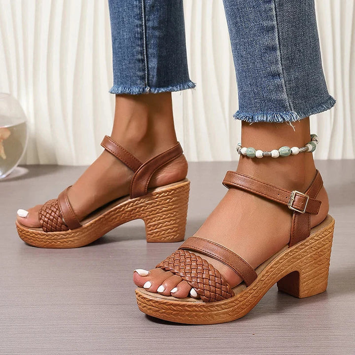 Bianca | Platform Sandals with Woven Strap