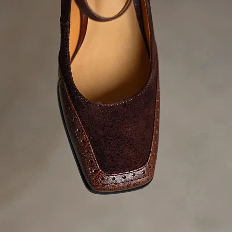 Constance | Vintage Square Toe Heels