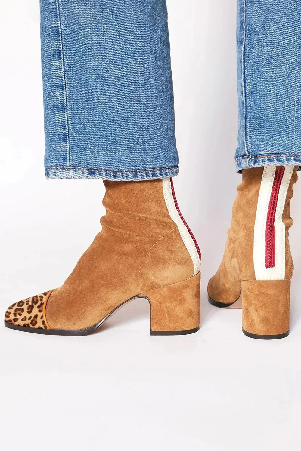 Samira | Square Toe Ankle Boots with Block Heel
