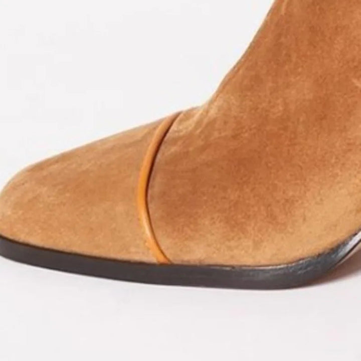 Samira | Square Toe Ankle Boots with Block Heel