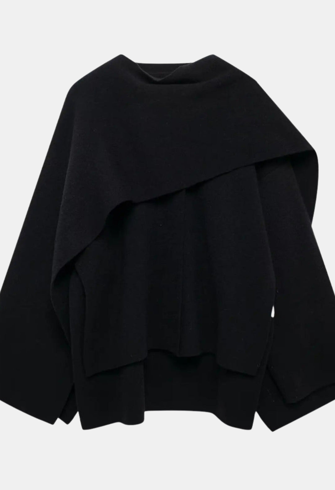 Scottie | Elegant Draped Cape with Button Detail