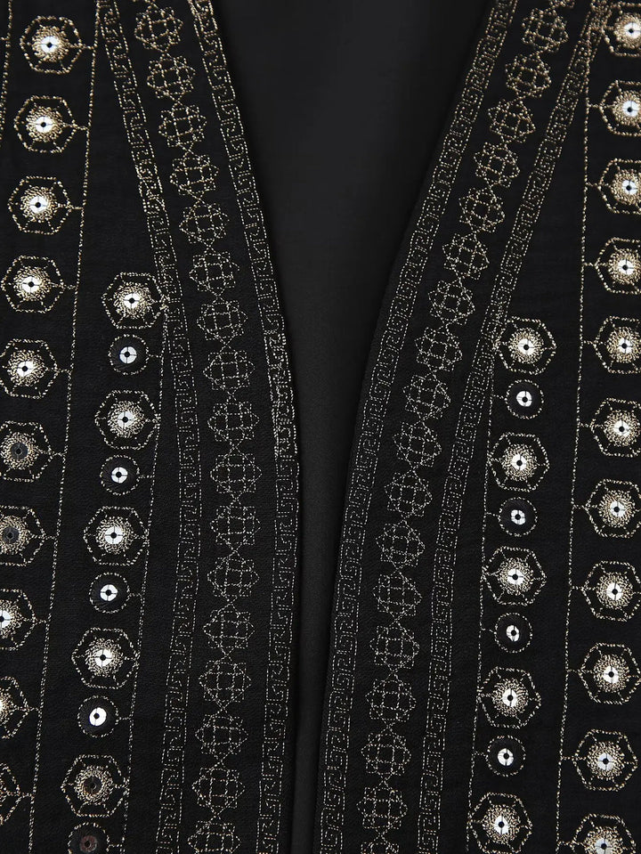 Selena | Embellished Boho Vest with Open Front