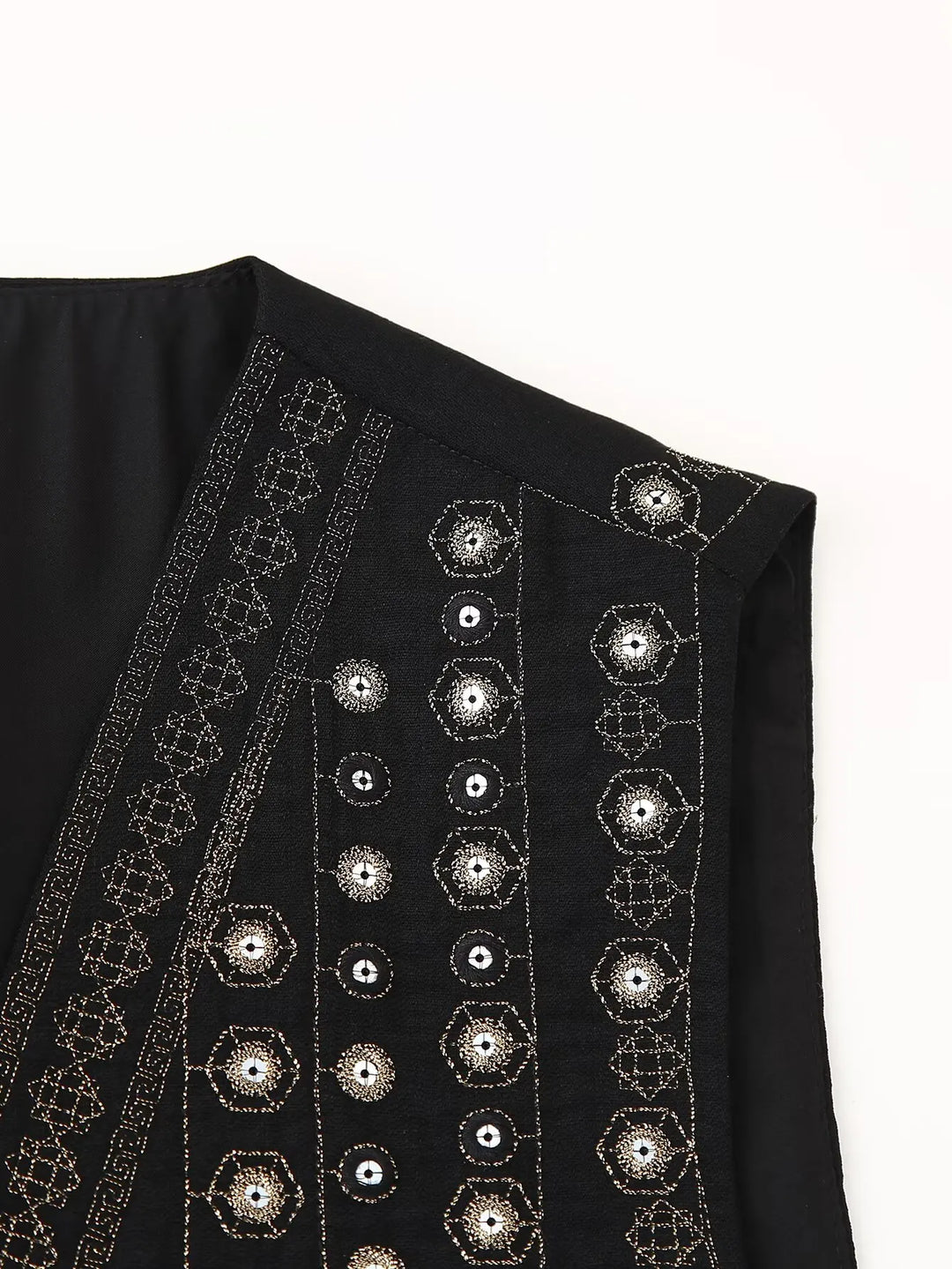 Selena | Embellished Boho Vest with Open Front