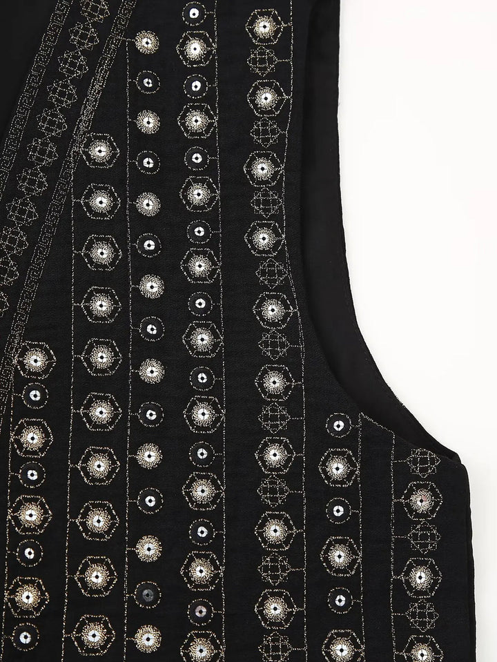 Selena | Embellished Boho Vest with Open Front