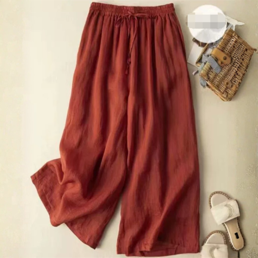 Selene | Wide Leg Pull On Pants with Elastic Waist