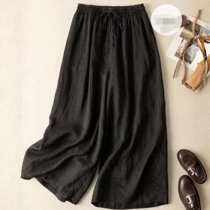Selene | Wide Leg Pull On Pants with Elastic Waist