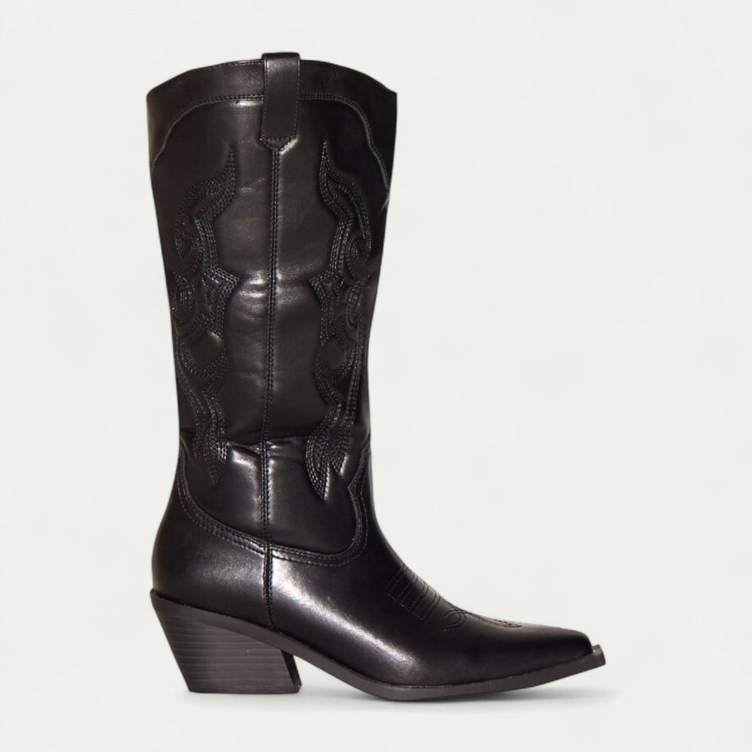 Sienna | Western Knee High Boots With Embroidery