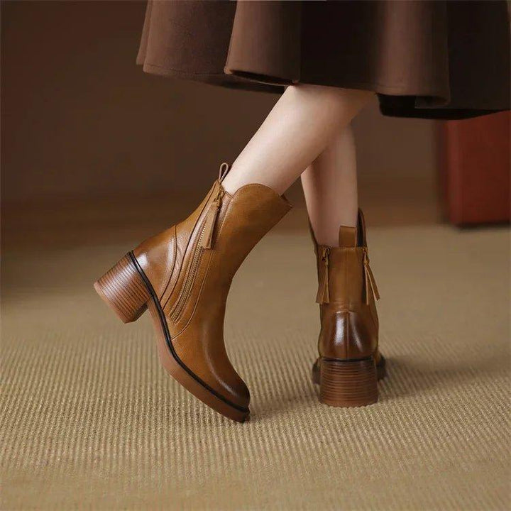 Sigrid | Classic Ankle Boots with Side Zip