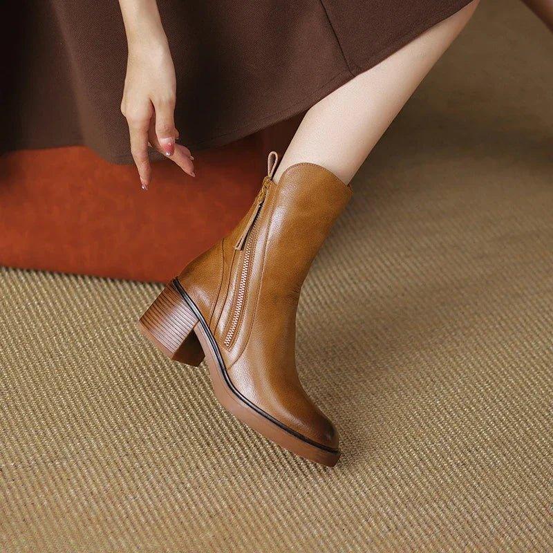Sigrid | Classic Ankle Boots with Side Zip