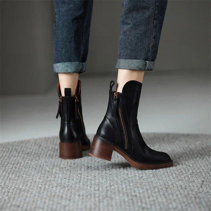 Sigrid | Classic Ankle Boots with Side Zip