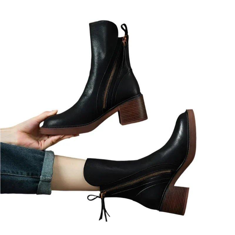 Sigrid | Classic Ankle Boots with Side Zip