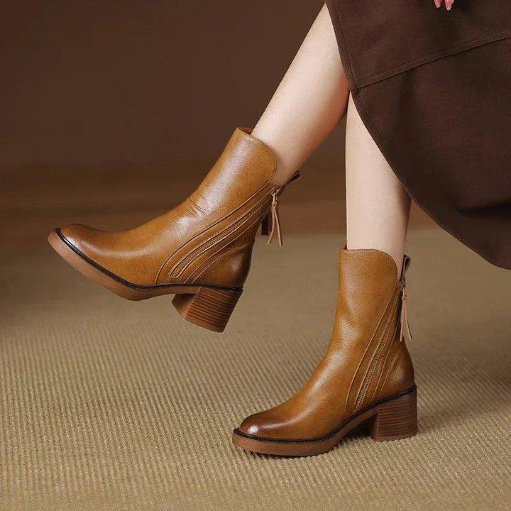 Sigrid | Classic Ankle Boots with Side Zip