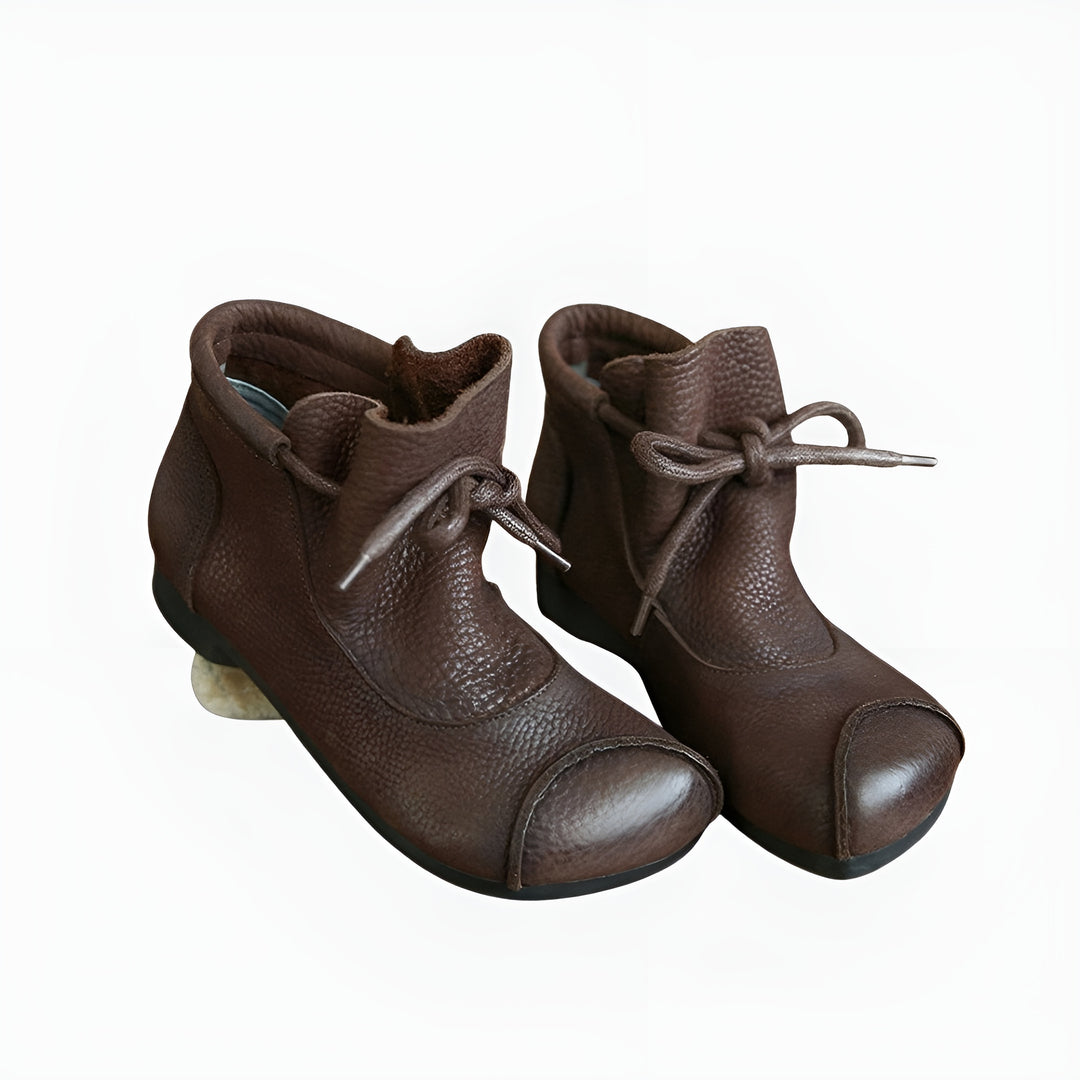Sissie | Lace Up Ankle Boots with Plush Lining