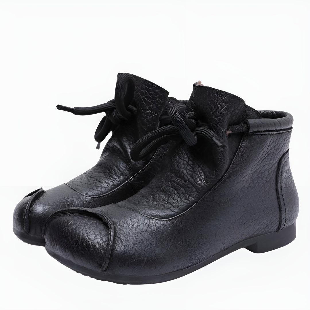 Sissie | Lace Up Ankle Boots with Plush Lining