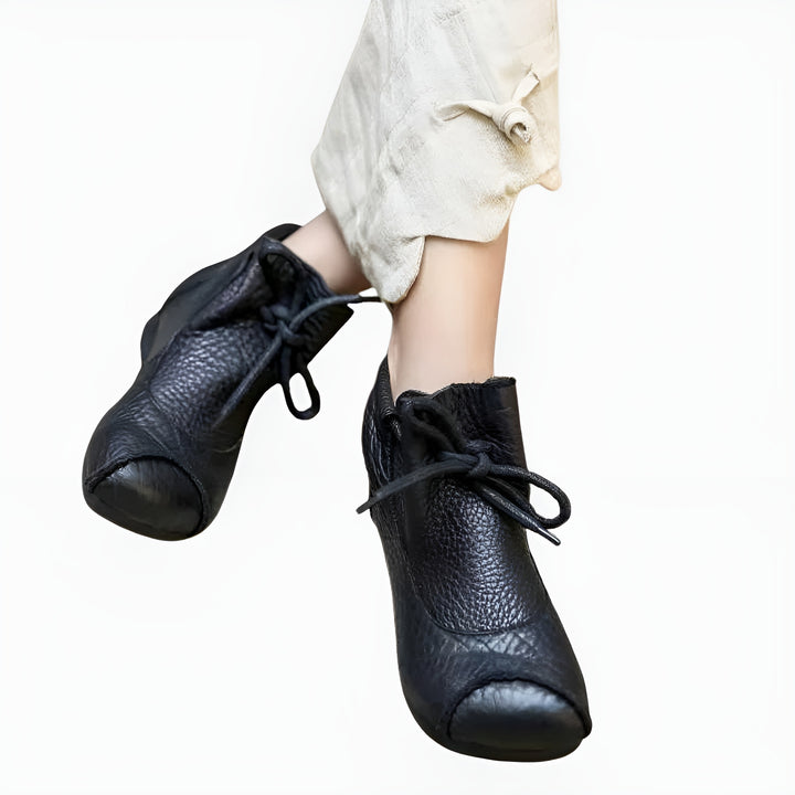 Sissie | Lace Up Ankle Boots with Plush Lining