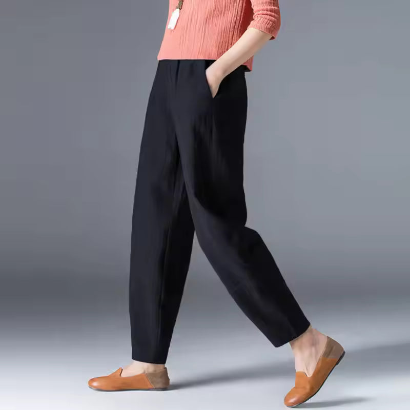 Sloane | Relaxed Tapered Pants With Elastic Waist