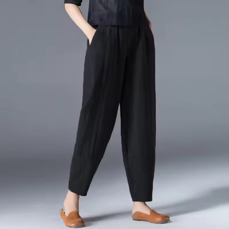 Sloane | Relaxed Tapered Pants With Elastic Waist