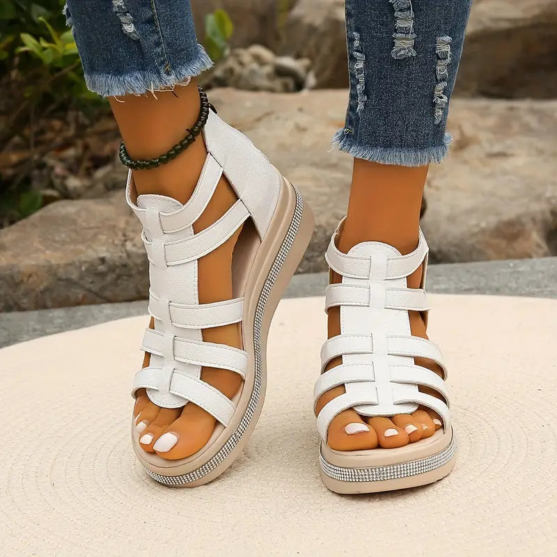 Sophie | Platform Sandals With Multi Strap Design