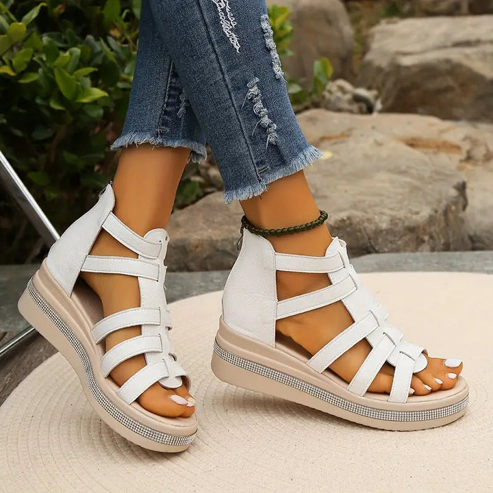 Sophie | Platform Sandals With Multi Strap Design