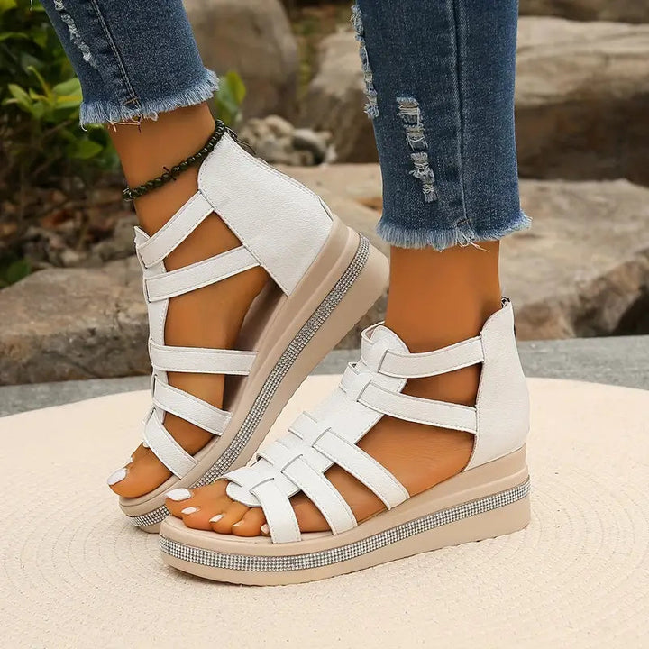 Sophie | Platform Sandals With Multi Strap Design