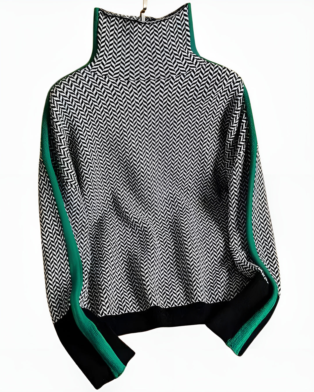Sorinae | Herringbone Turtleneck Sweater