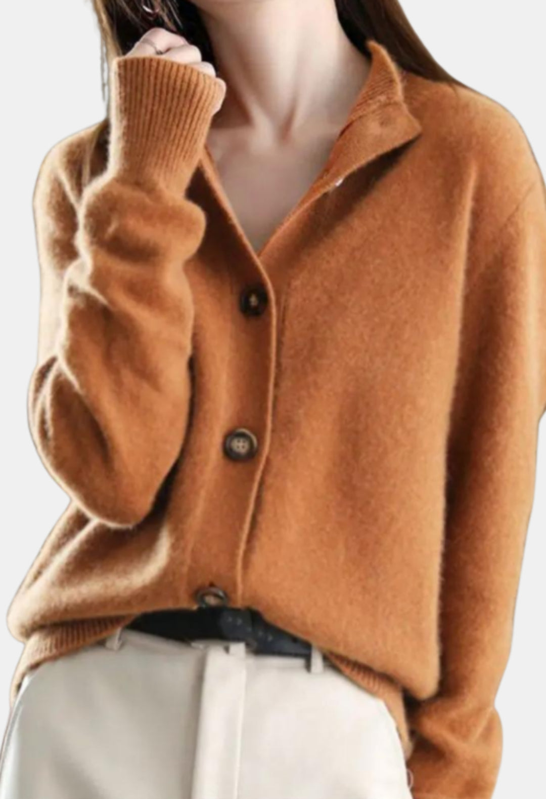 Sutton | Button Knit Cardigan with Stand Collar