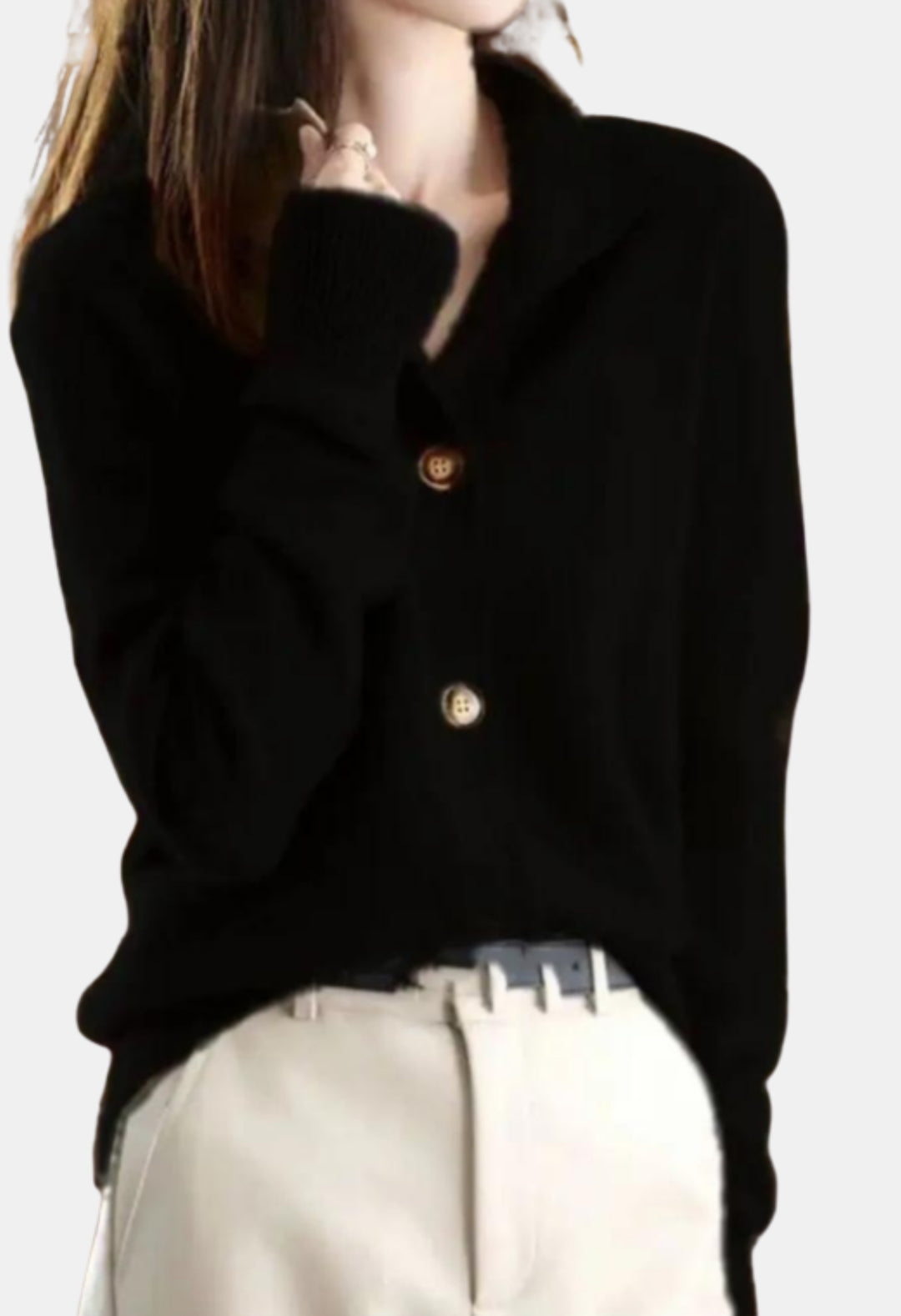 Sutton | Button Knit Cardigan with Stand Collar