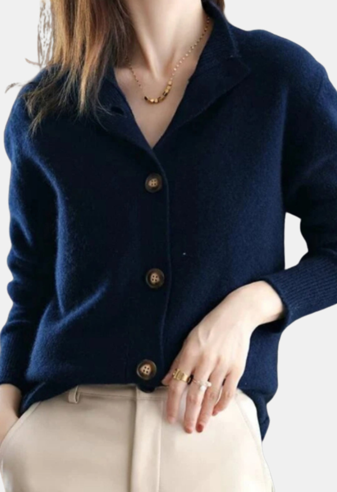 Sutton | Button Knit Cardigan with Stand Collar