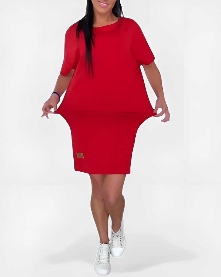 Syvendra | Relaxed Short Sleeve Dress