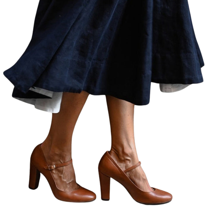 Tabassum | Classic Mary Jane Block Heel Pumps