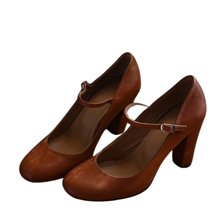 Tabassum | Classic Mary Jane Block Heel Pumps