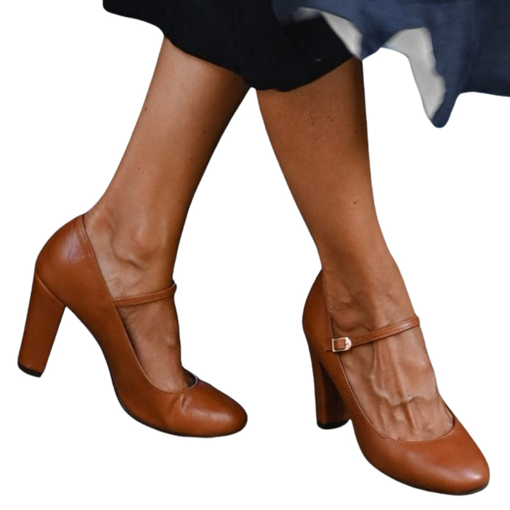 Tabassum | Classic Mary Jane Block Heel Pumps