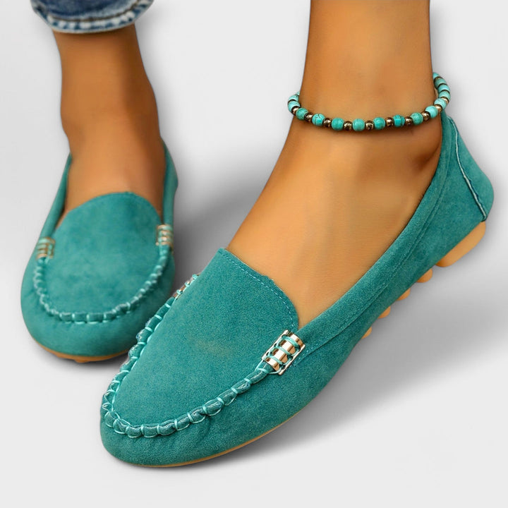 Tara | Classic Moccasin Loafers with Stitch Detail