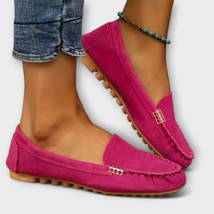 Tara | Classic Moccasin Loafers with Stitch Detail