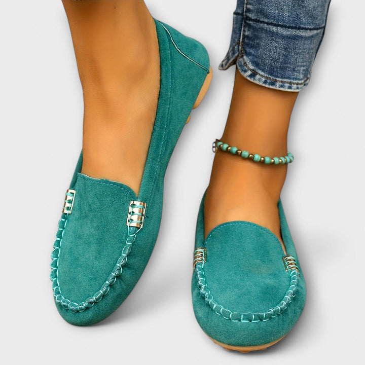 Tara | Classic Moccasin Loafers with Stitch Detail