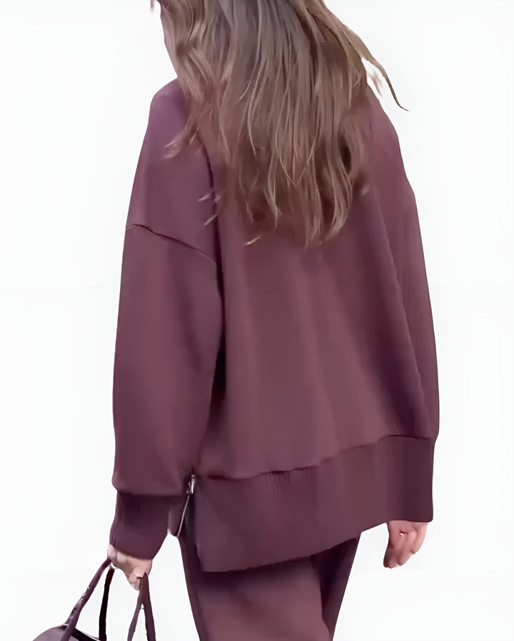 Tavelle | Knit Lounge Set with Turtleneck Top