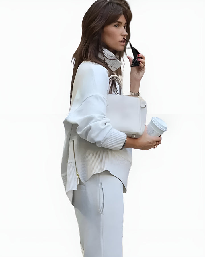 Tavelle | Knit Lounge Set with Turtleneck Top