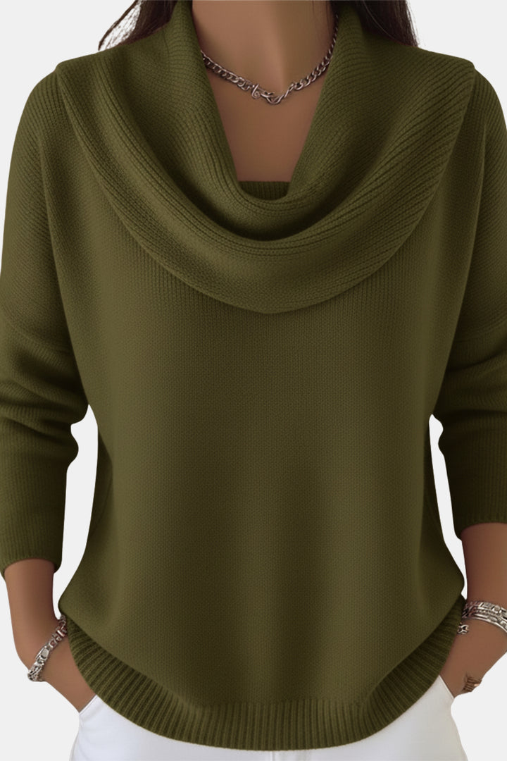 Tenley | Chic Cowl Neck Knit Sweater