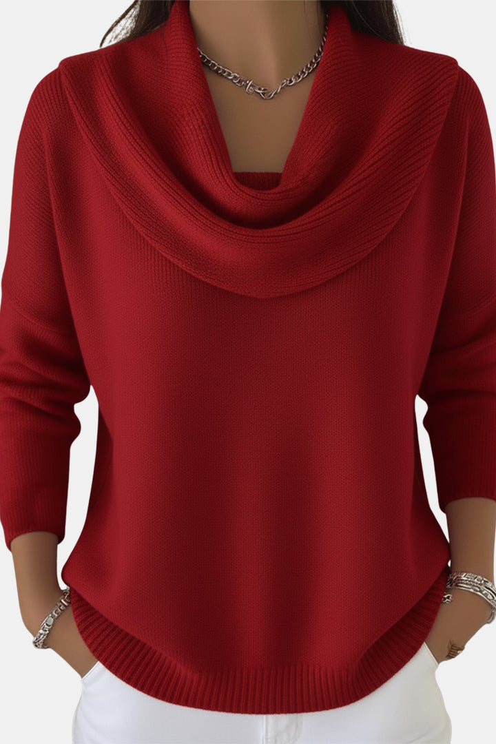Tenley | Chic Cowl Neck Knit Sweater