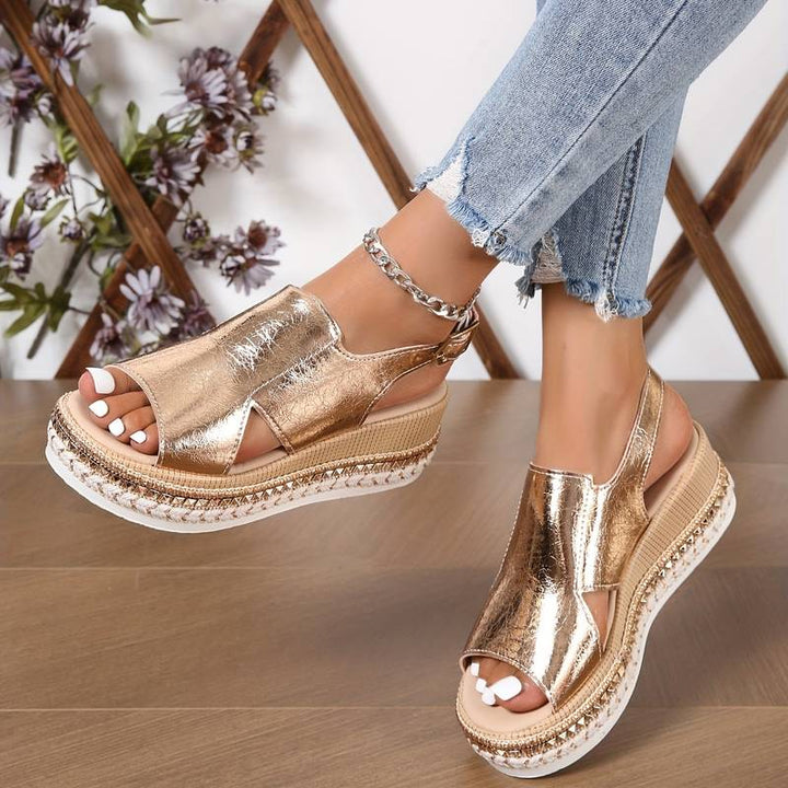 Tessa | Platform Sandals With Wide Strap Design
