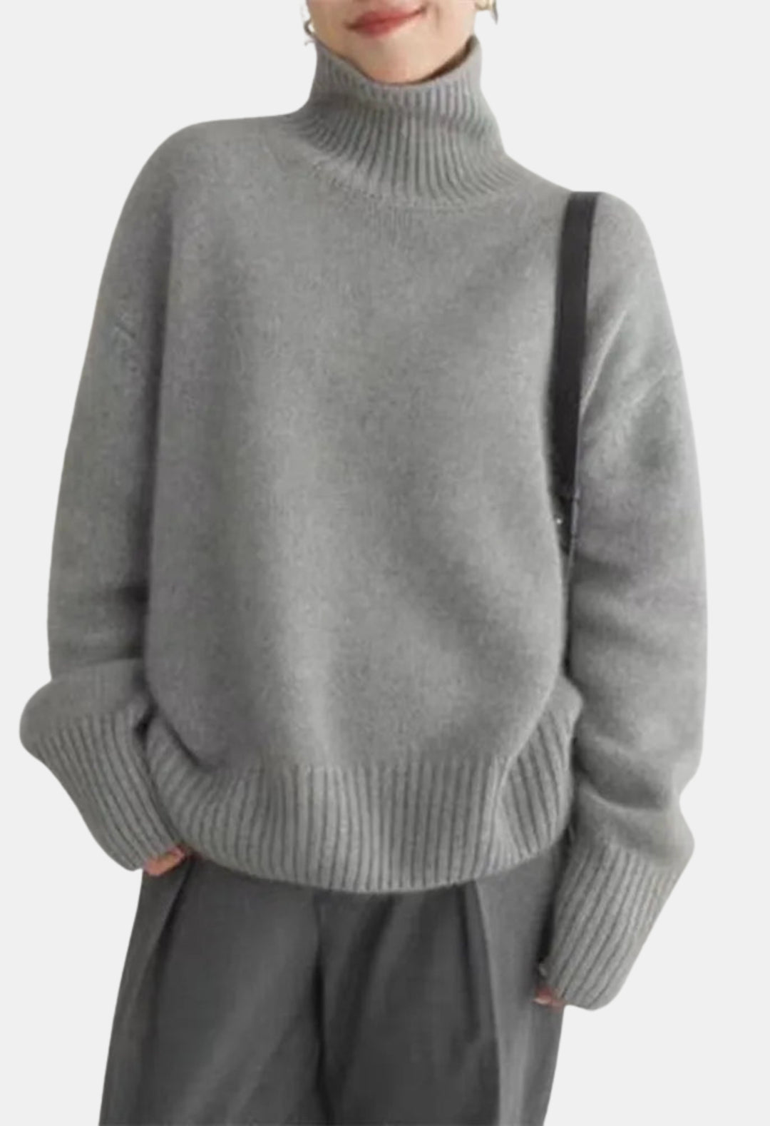 Tierney | High Collar Knit Sweater