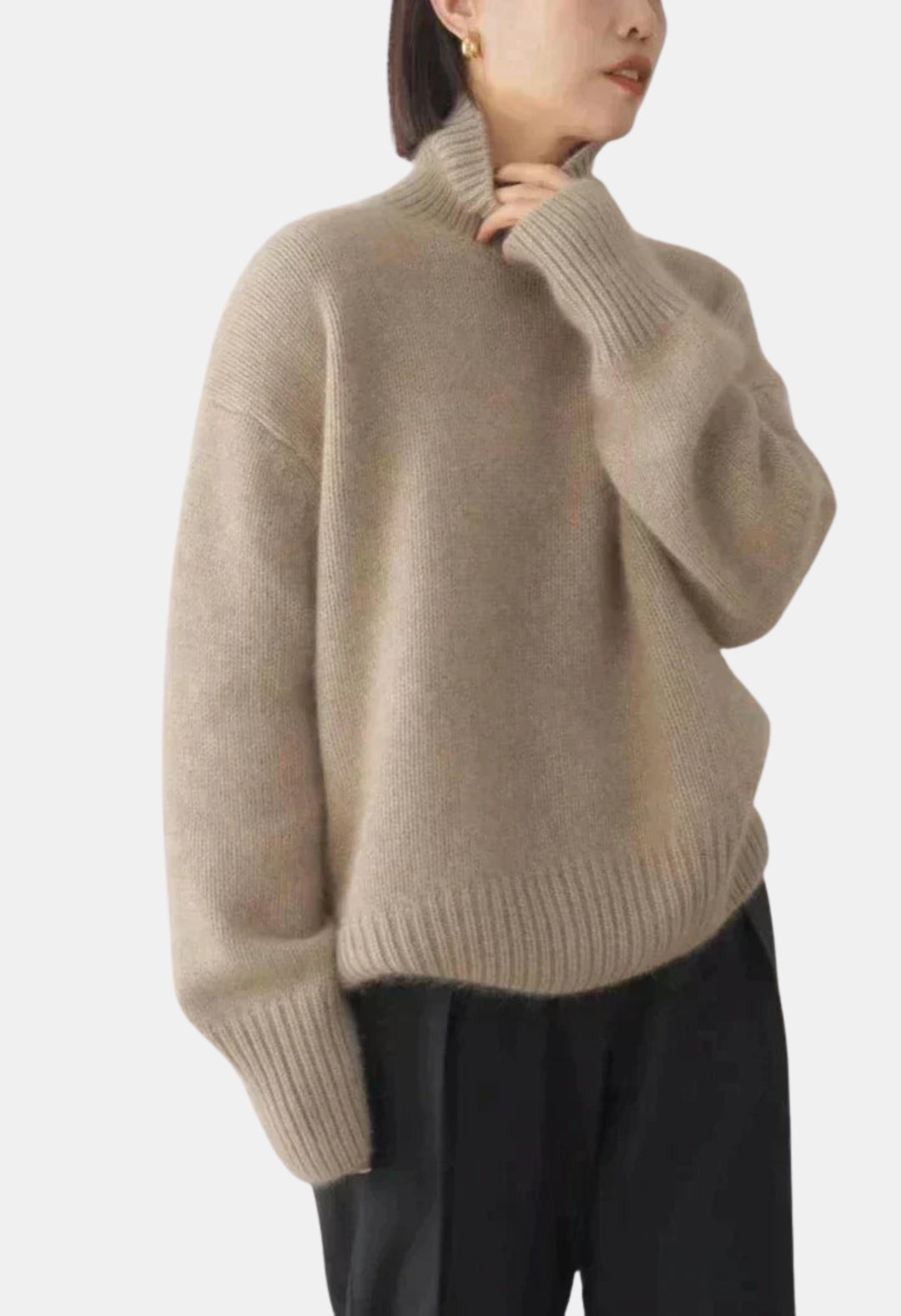 Tierney | High Collar Knit Sweater