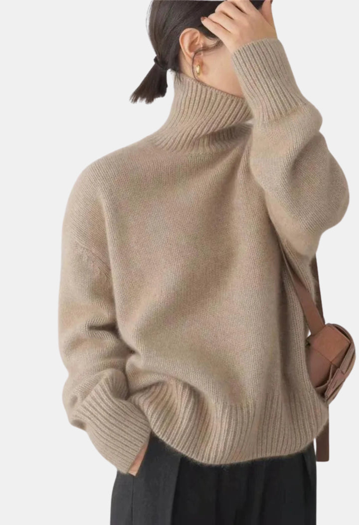 Tierney | High Collar Knit Sweater