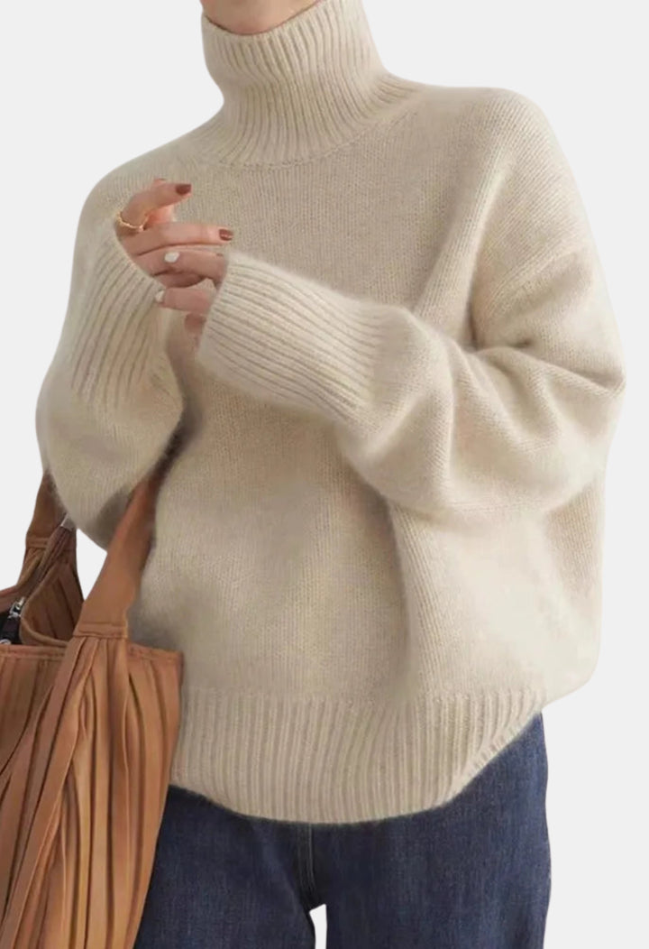 Tierney | High Collar Knit Sweater