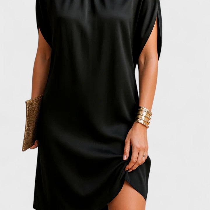 Tirielle | Elegant High Neck Shift Dress
