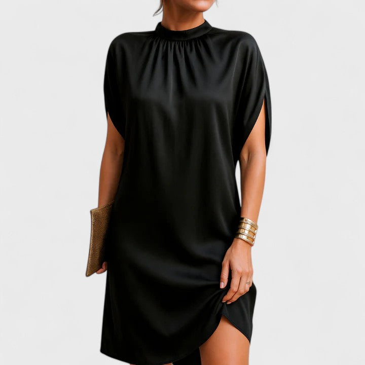 Tirielle | Elegant High Neck Shift Dress